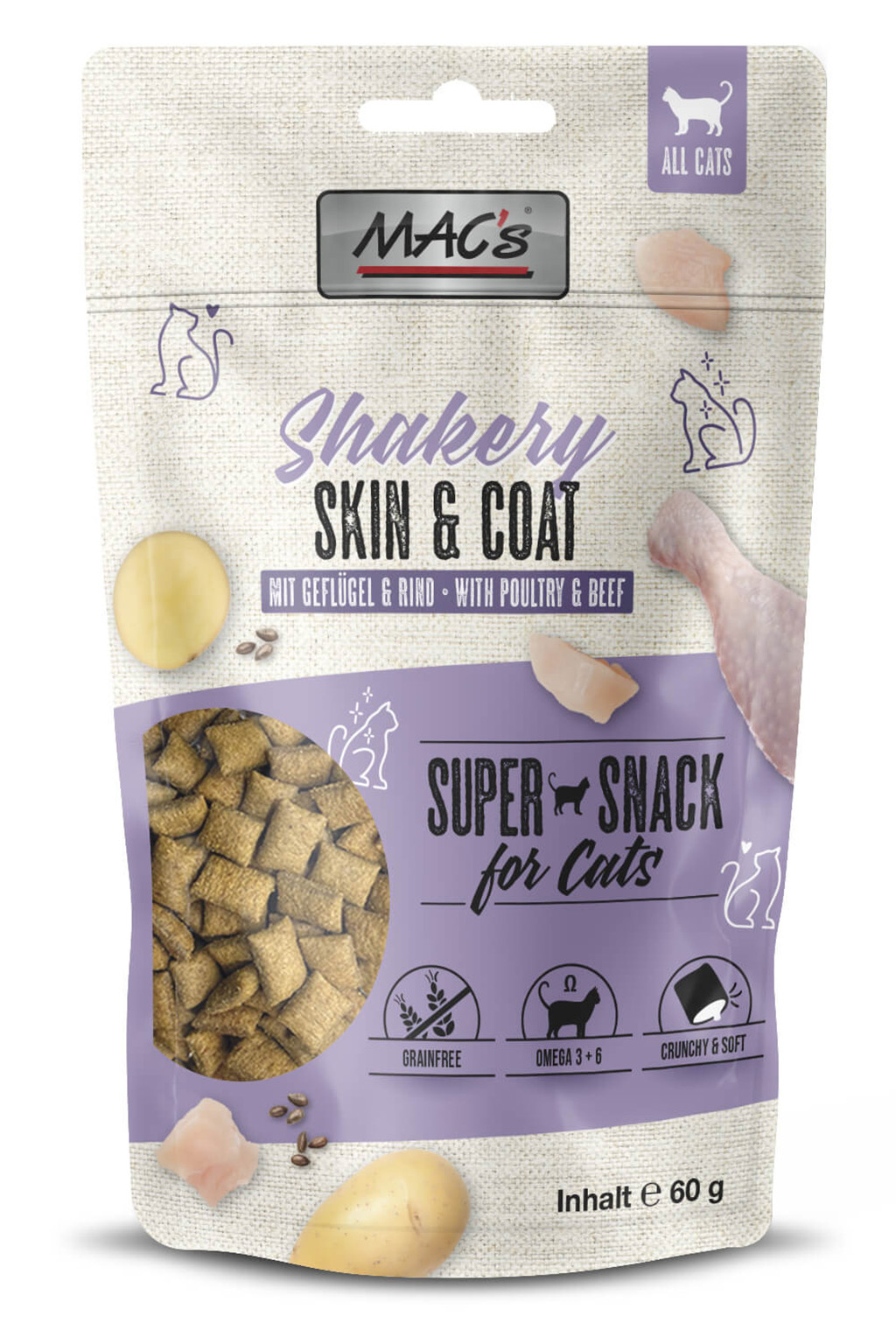 MAC's Cat Shakery Snacks Skin & Coat 60g MAC's Cat Shakery Snacks Skin & Coat 60g