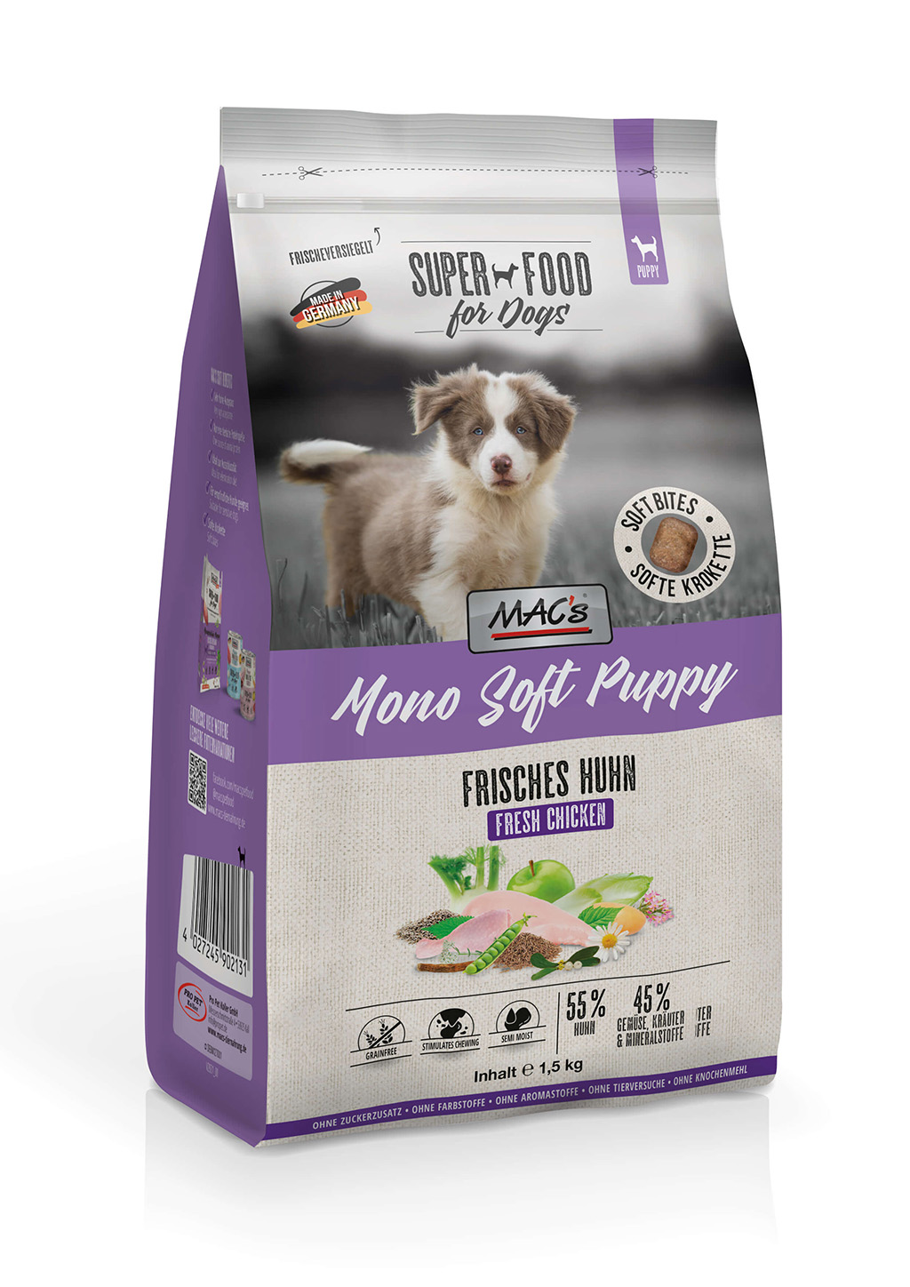 MAC's Dog Mono Soft Puppy - Frisches Huhn 1,5kg