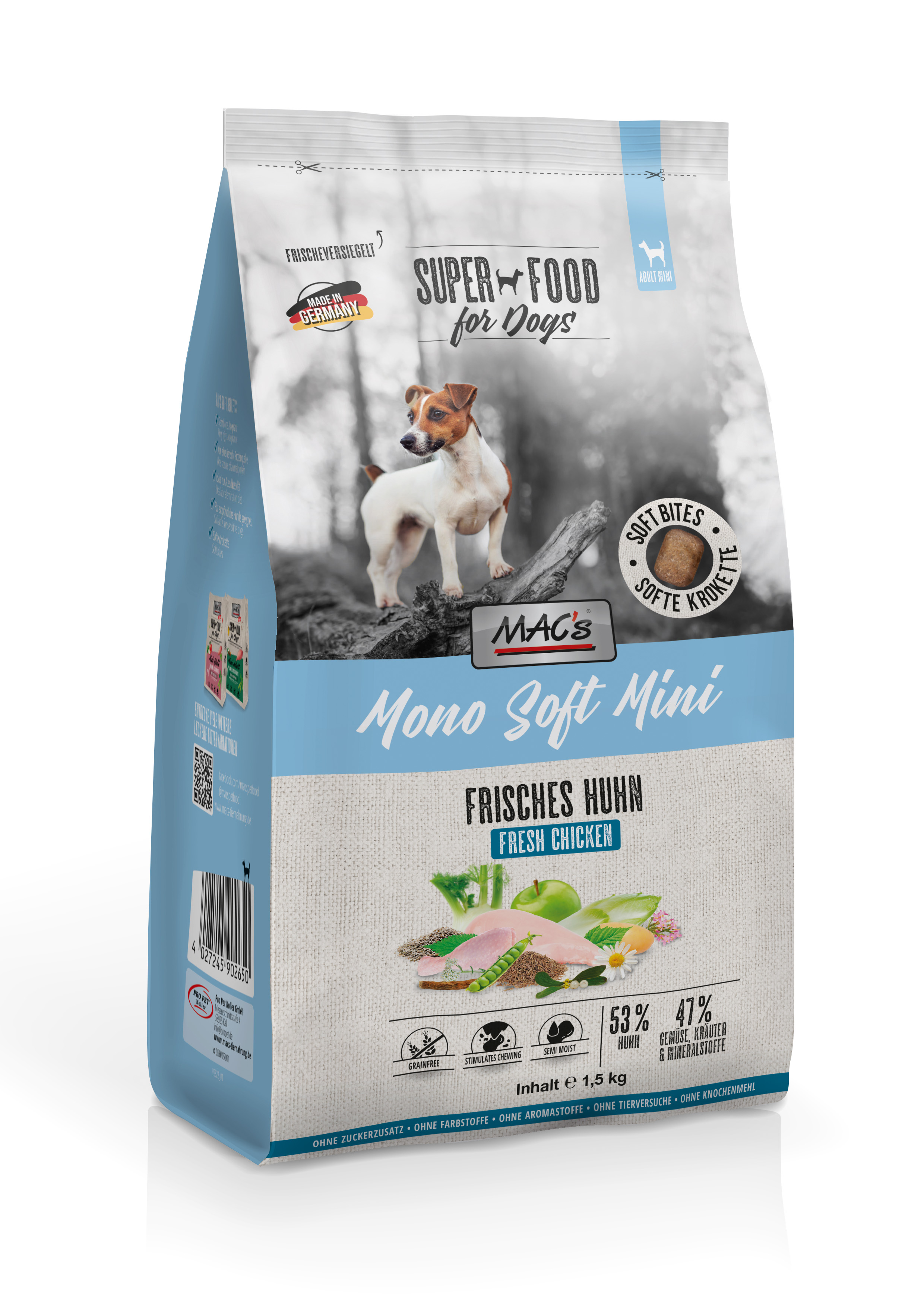 MAC's Dog Mono Soft Mini - Frisches Huhn 1,5kg