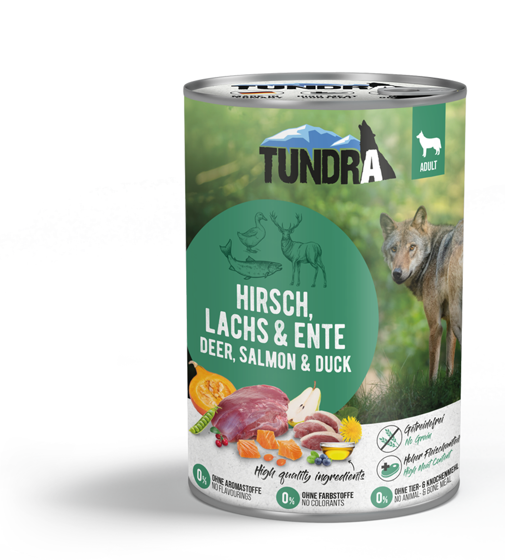 Tundra Dog Hirsch, Lachs & Ente 400g *NEU*