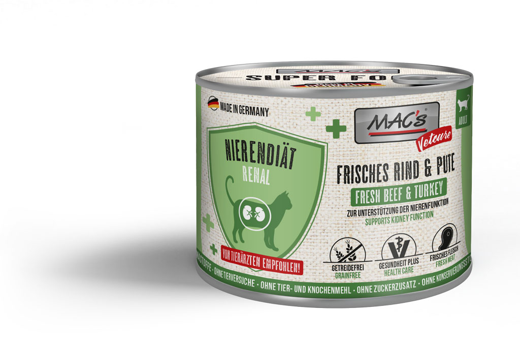 MAC's Cat Vetcare Nierendiät Rind & Pute 200g