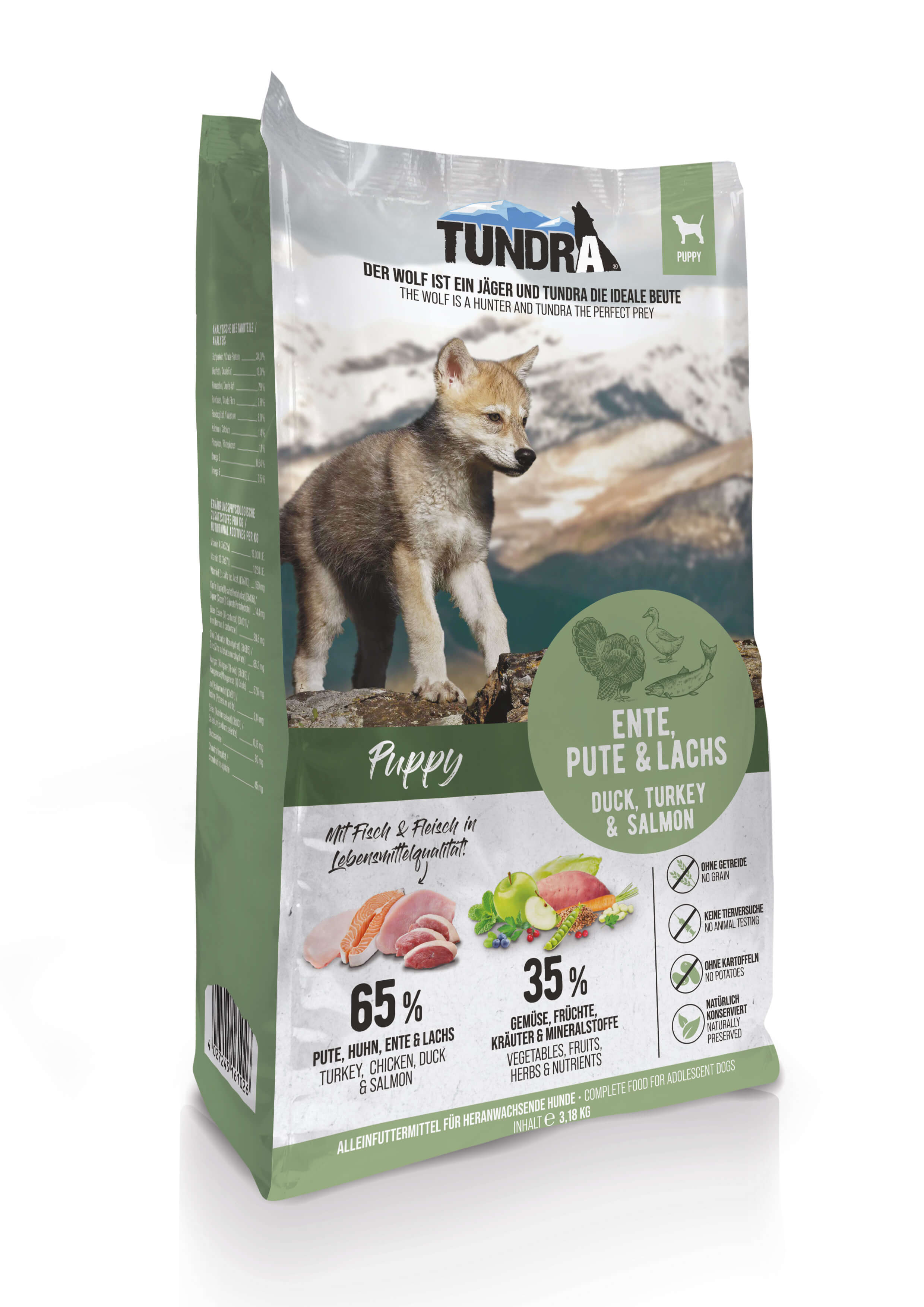 Tundra Dog Puppy Ente, Pute & Lachs 3,18kg