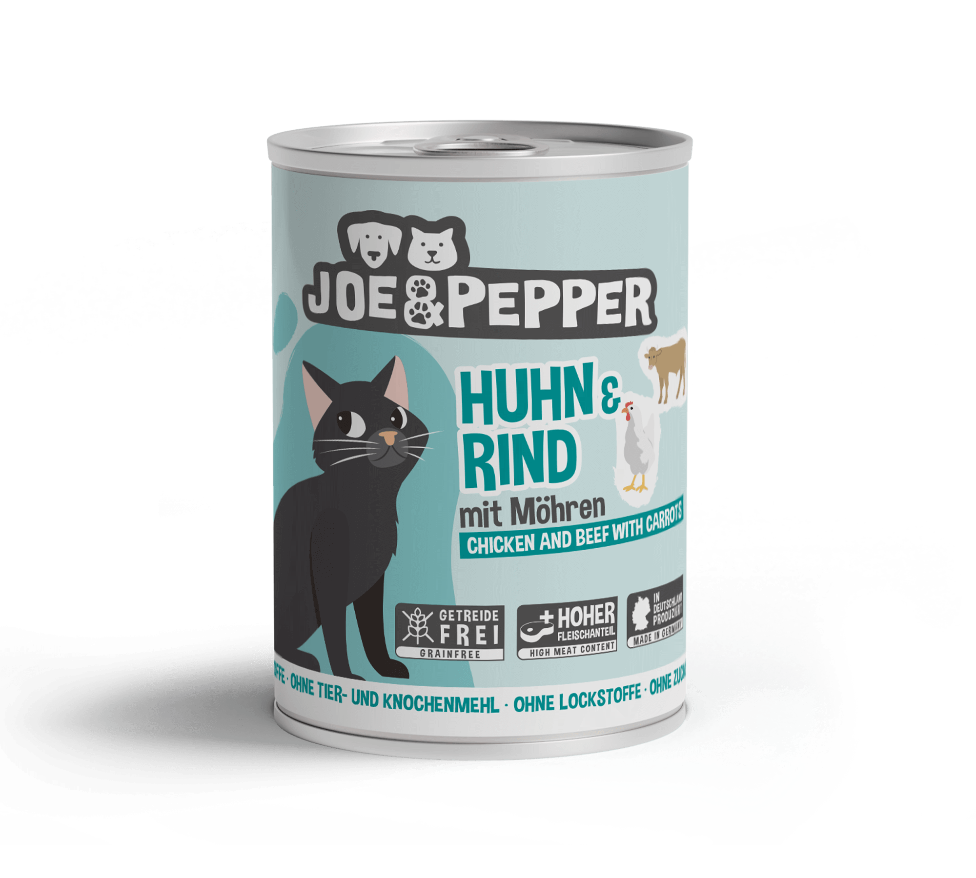 Joe & Pepper Cat Huhn & Rind mit Möhren 400g