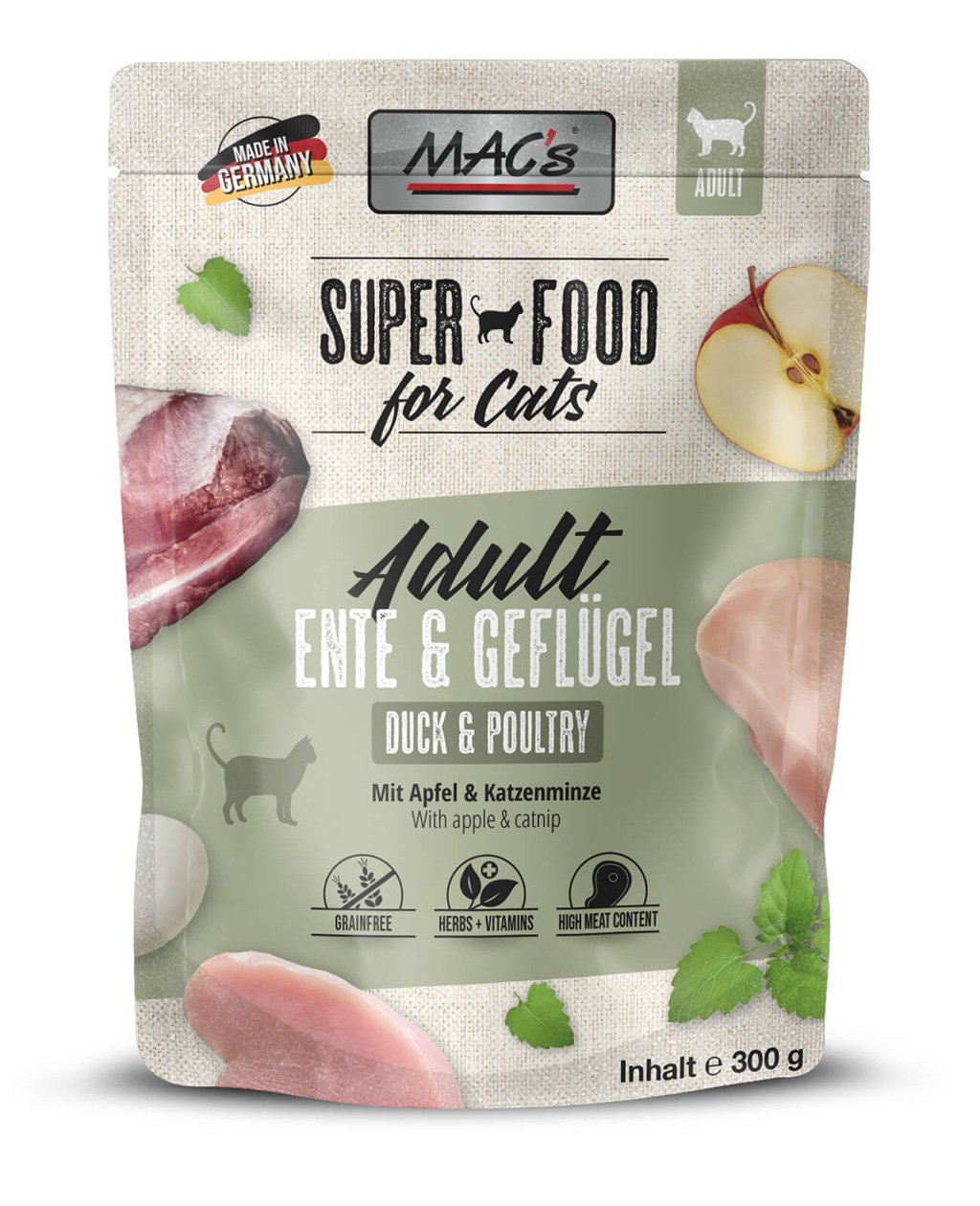 MAC's Cat Pouchpack Ente & Geflügel 300g MAC´s Cat Pouchpack Ente & Geflügel 300g