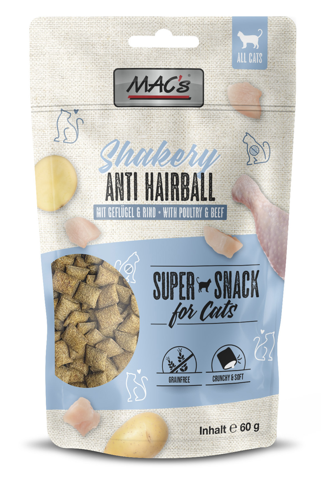 MAC's Cat Shakery Snacks Anti-Hairball 60g