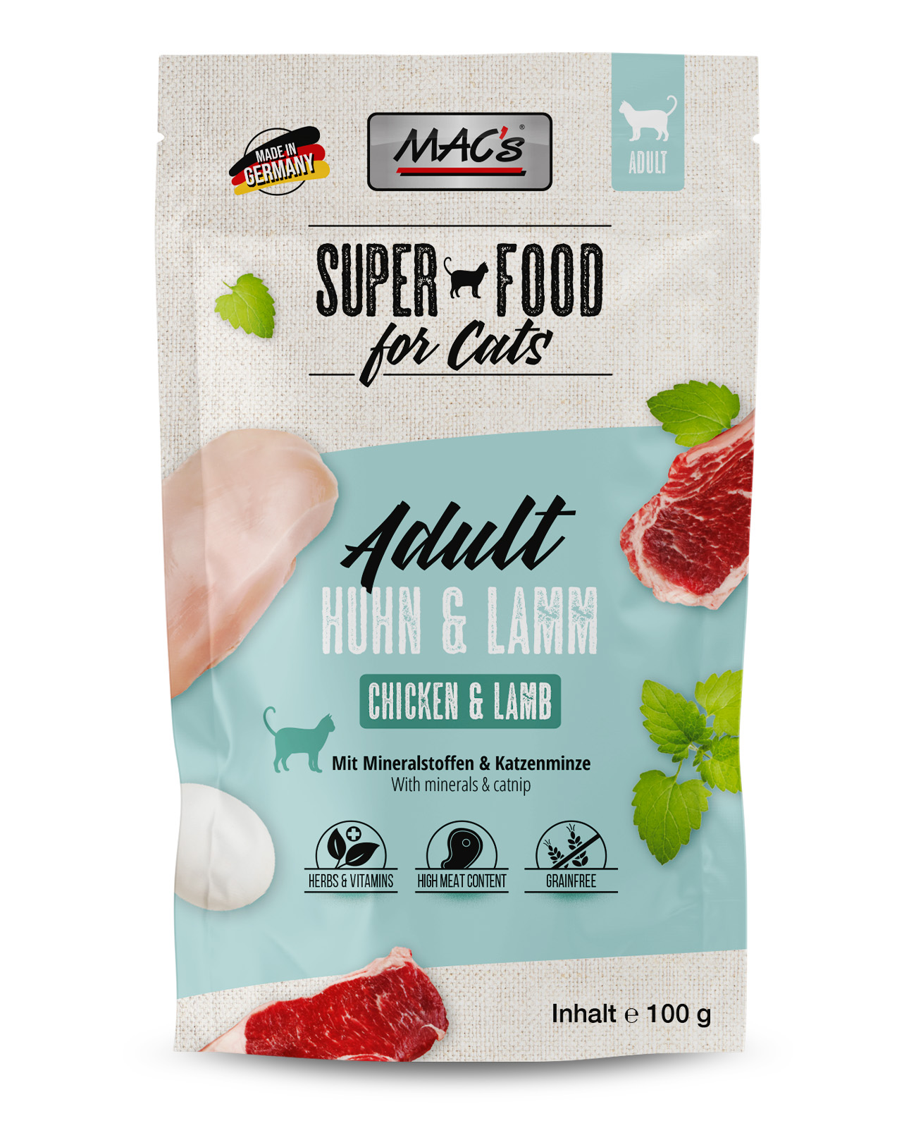 MAC's Cat Pouchpack Huhn & Lamm 100g