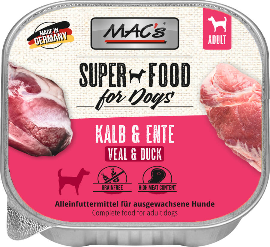 MAC's Dog Schale Kalb & Ente 150g MAC's Dog Schale Kalb & Ente 150g