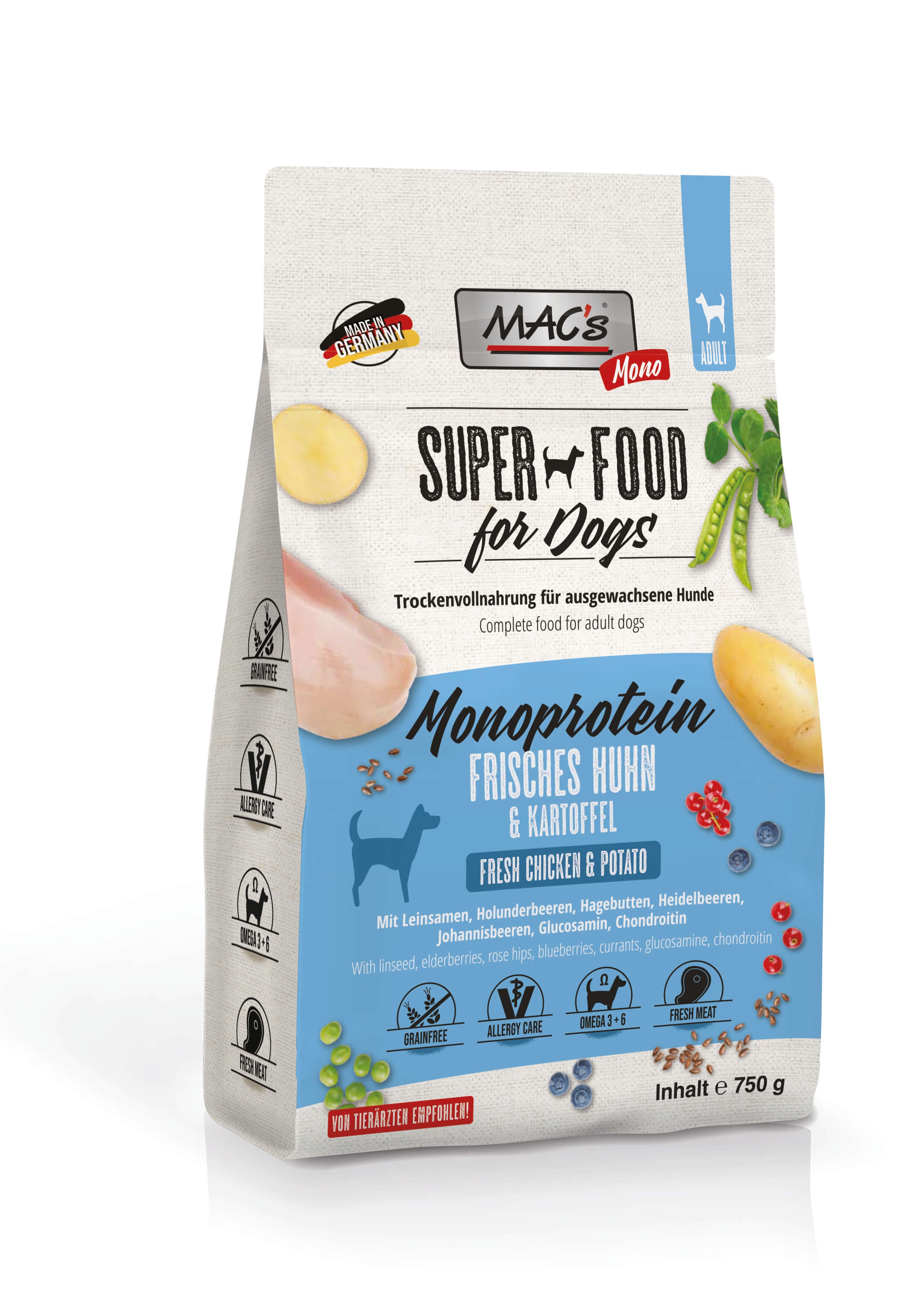 MAC's Dog Mono frisches Huhn 750g