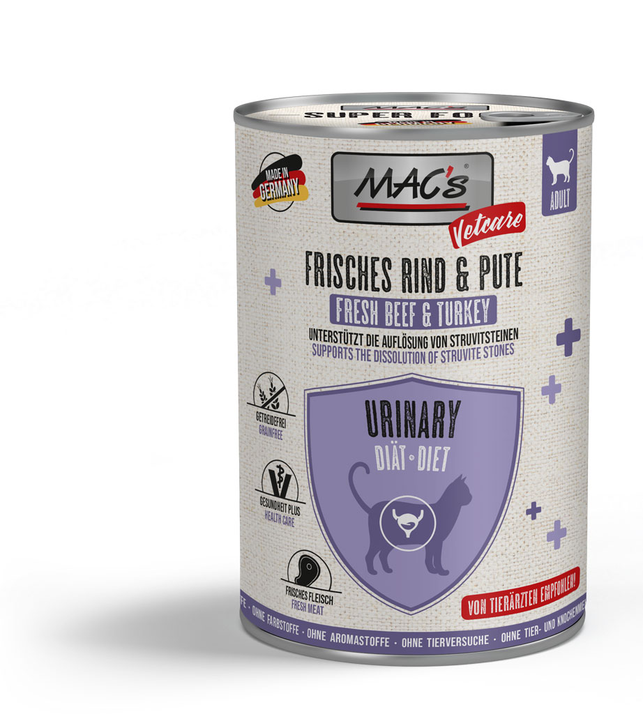 MAC's Cat Vetcare Urinary Rind & Pute 400g