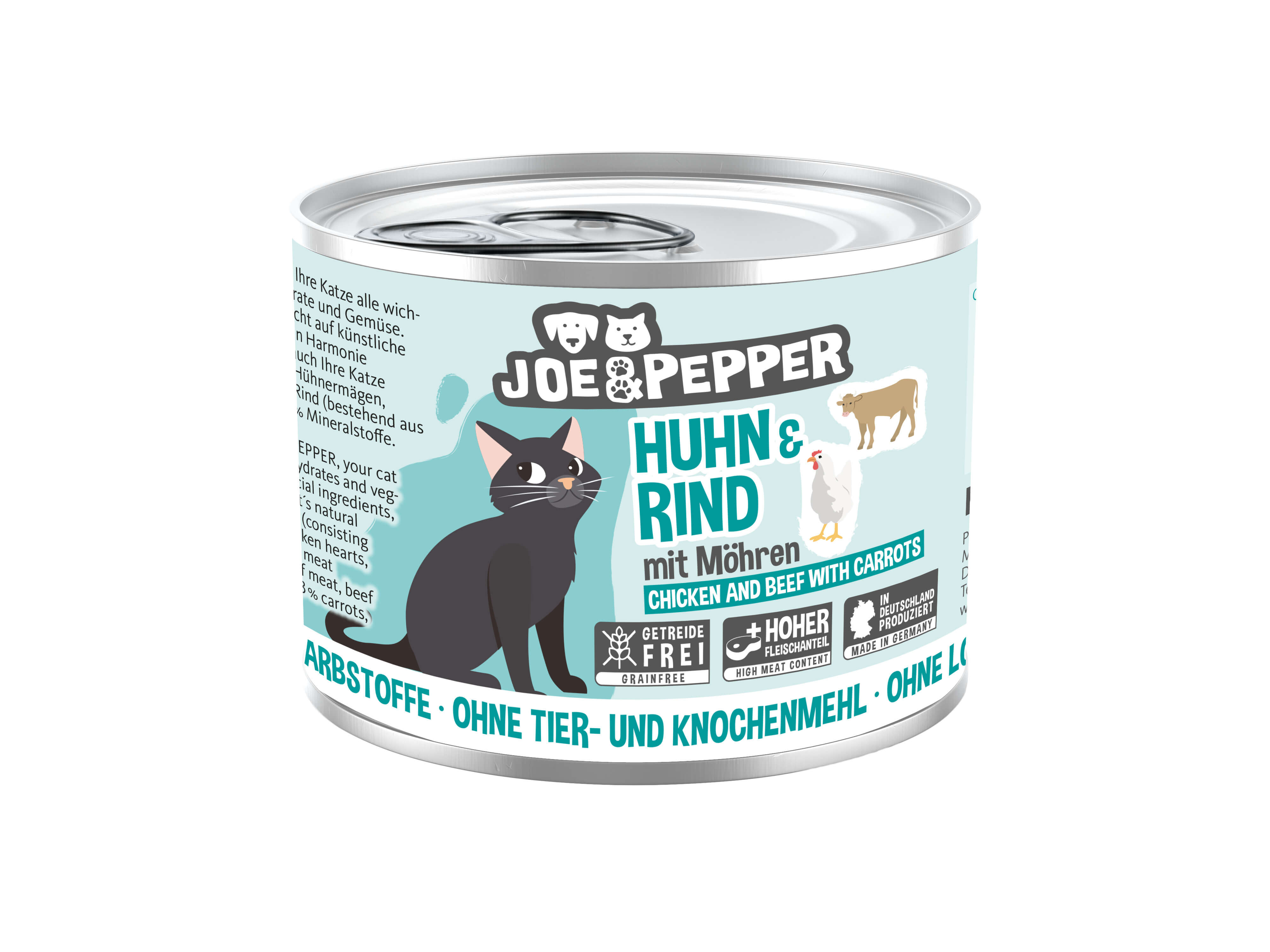 Joe & Pepper Cat Huhn & Rind mit Möhren 200g