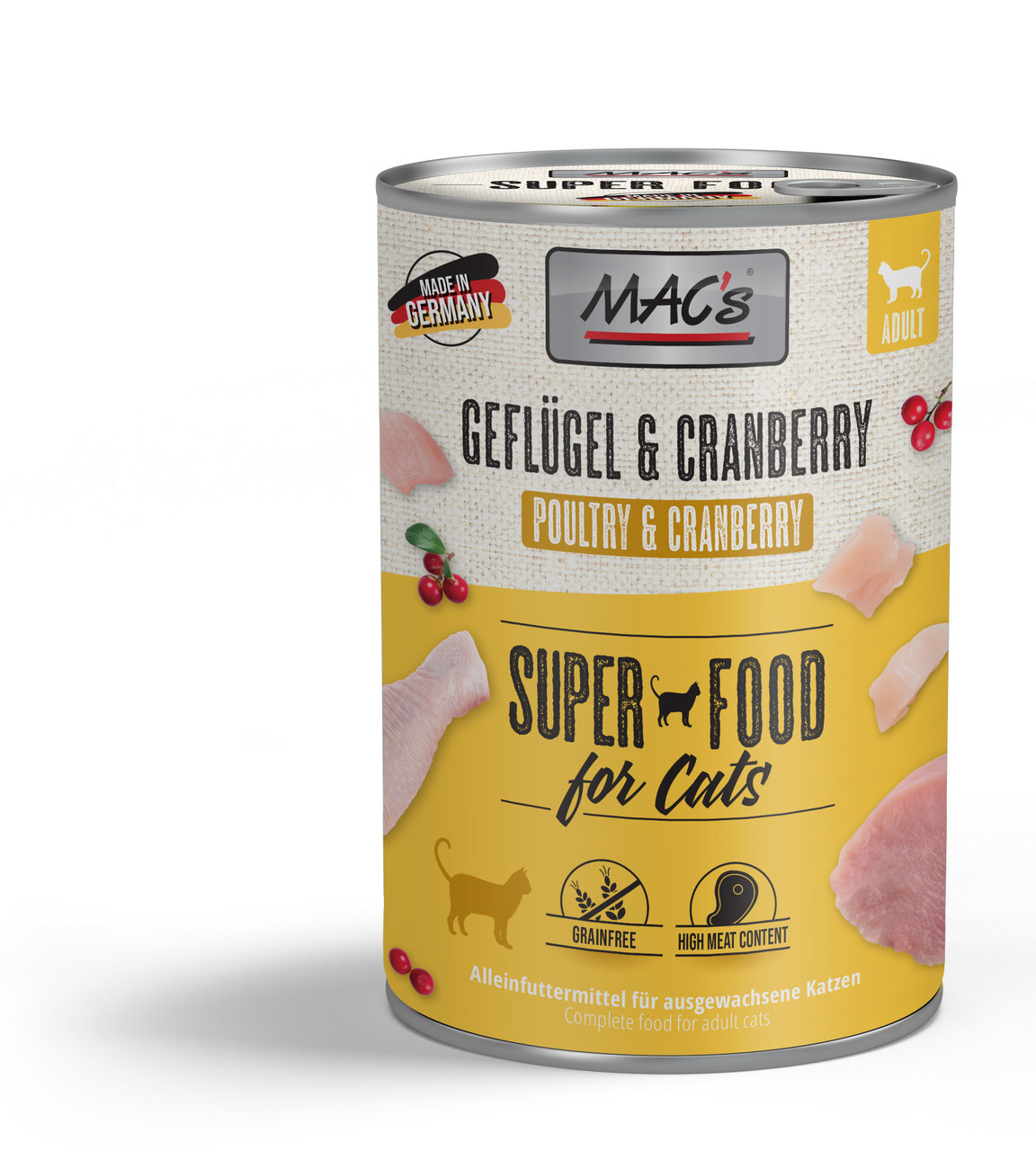 MAC's Cat Geflügel & Cranberry 400g MAC's Cat Geflügel, Rind & Cranberry 400g