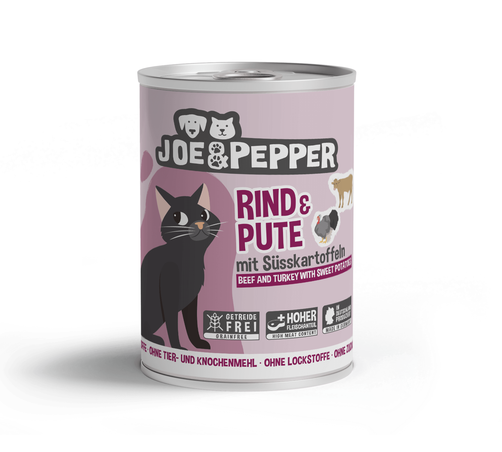 Joe & Pepper Cat Rind & Pute mit Süßkartoffel 400g