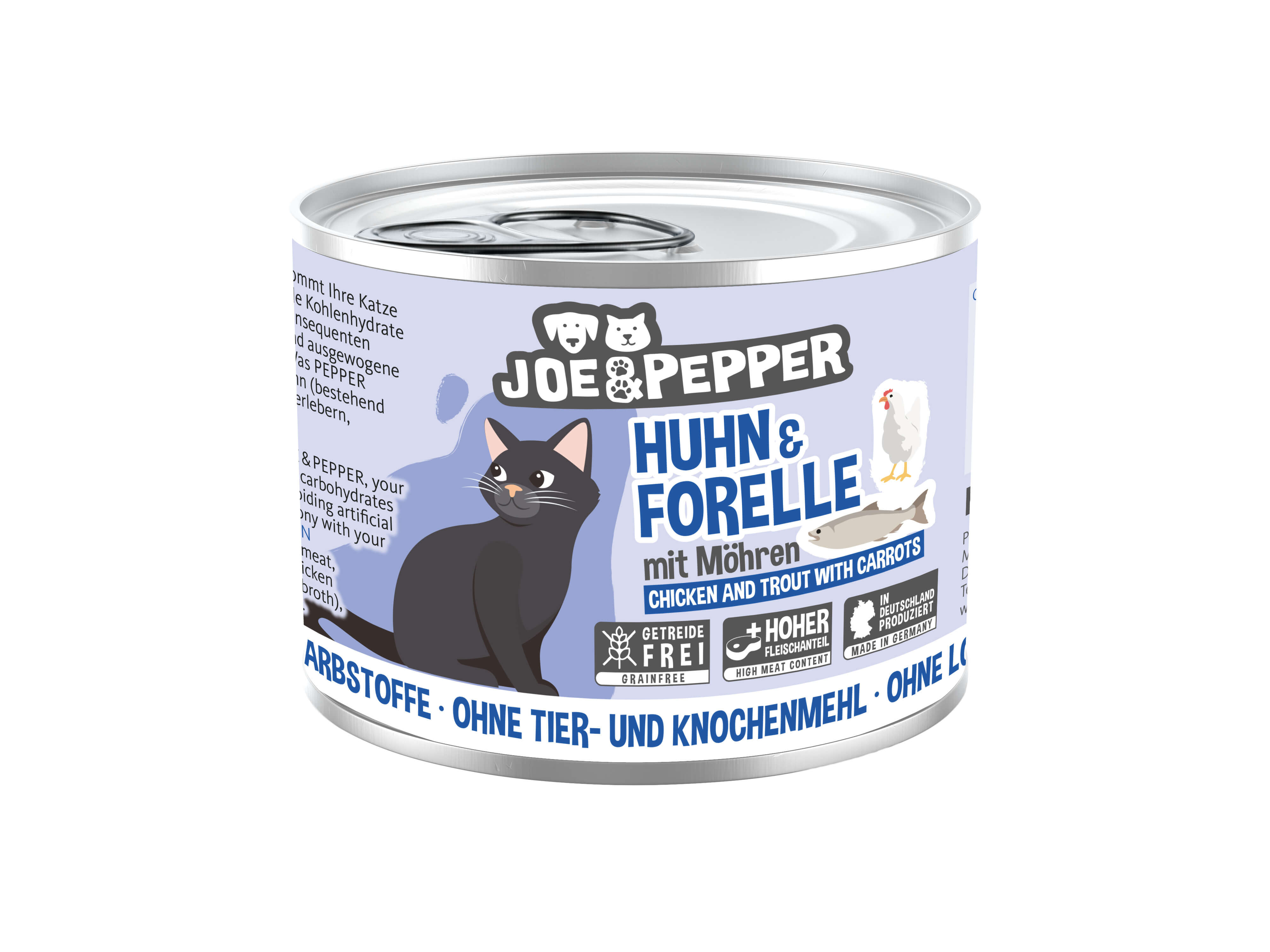 Joe & Pepper Cat Huhn & Forelle mit Möhren 200g