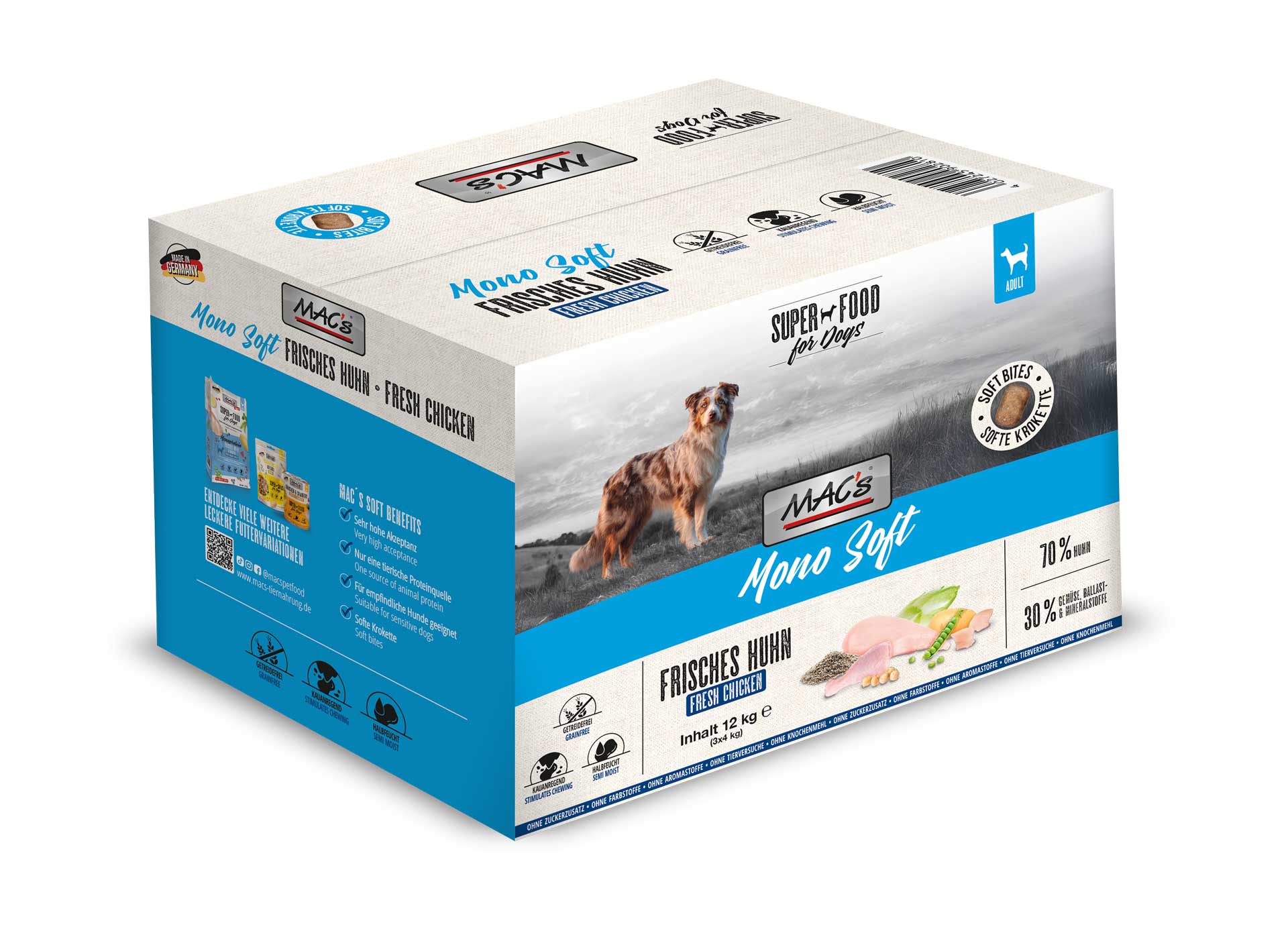 MAC's Dog Mono Soft - Frisches Huhn 3x4kg