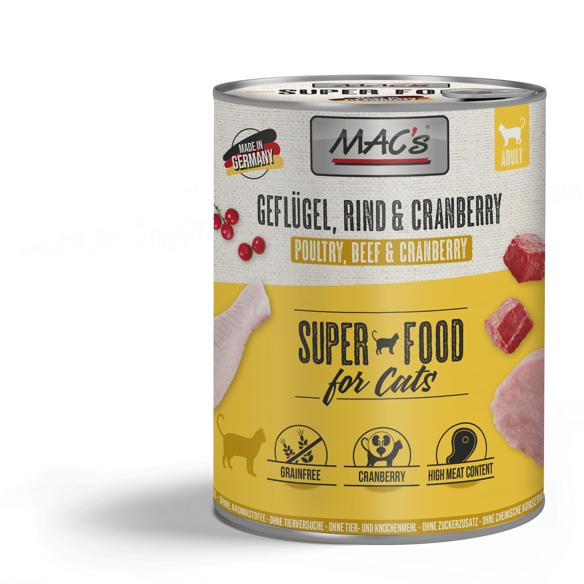 MAC's Cat Geflügel, Rind & Cranberry 800g