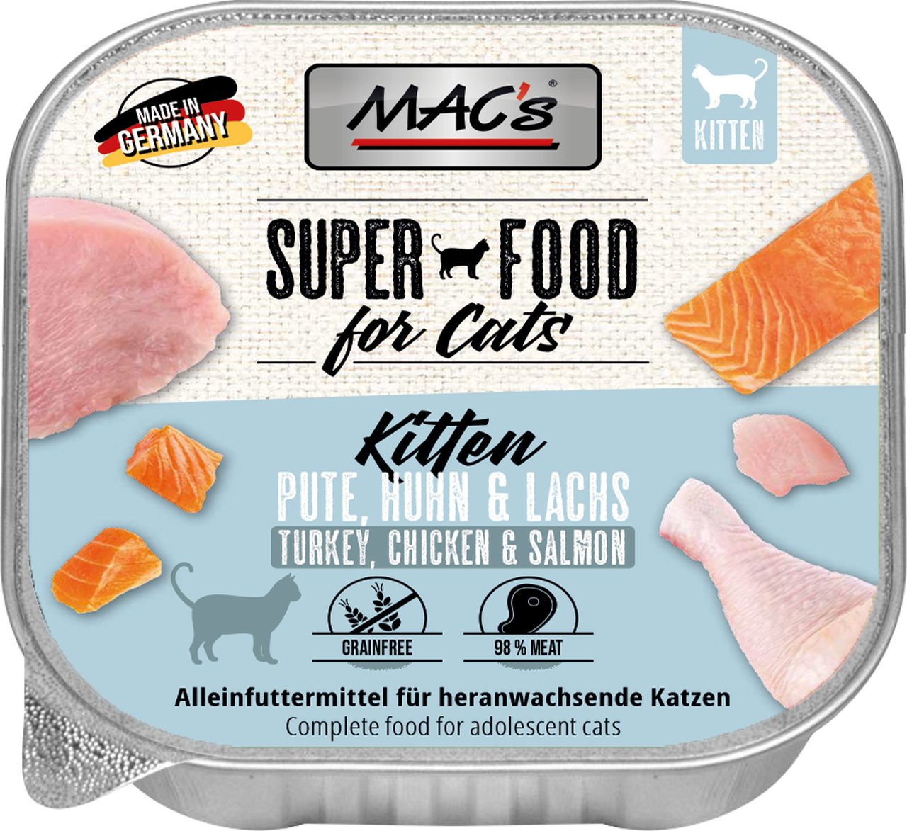 MAC's Cat Schale Kitten Pute, Huhn & Lachs 100g