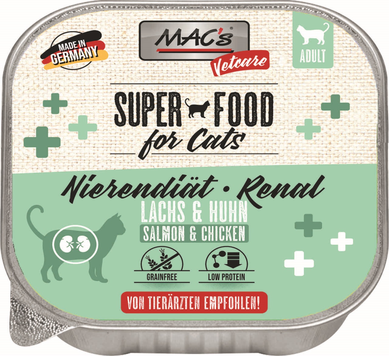MAC's Cat Vetcare Lachs & Huhn Nierendiät 100g