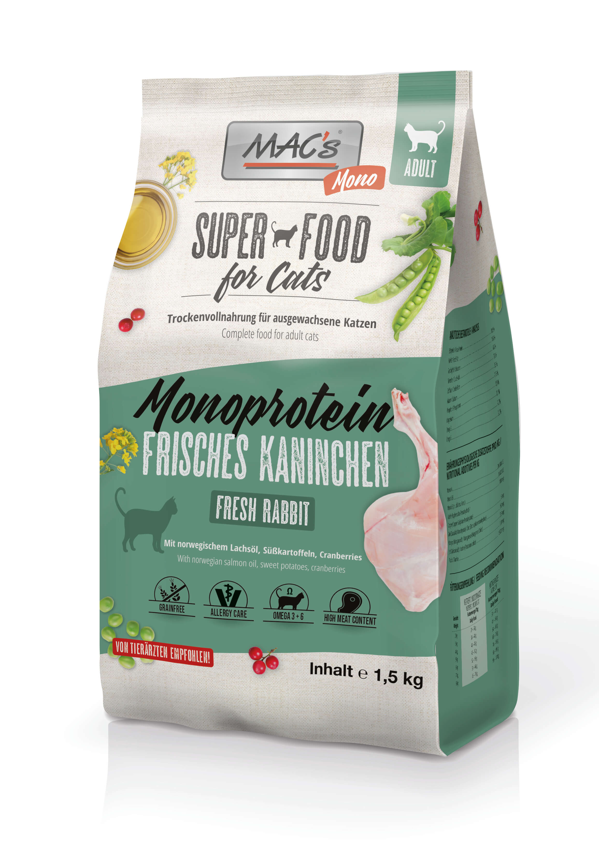MAC's Cat Mono frisches Kaninchen 1,5kg