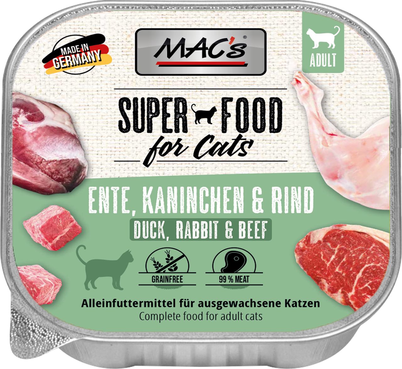 MAC's Cat Schale Ente, Kaninchen & Rind 100g