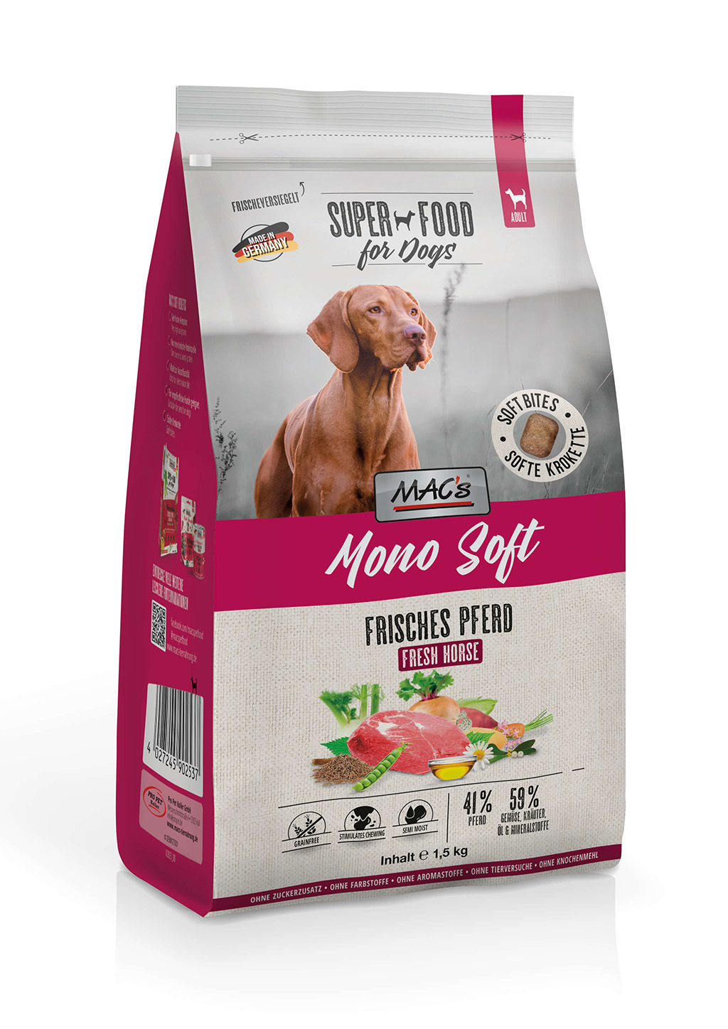 MAC's Dog Mono Soft - Frisches Pferd 1,5kg