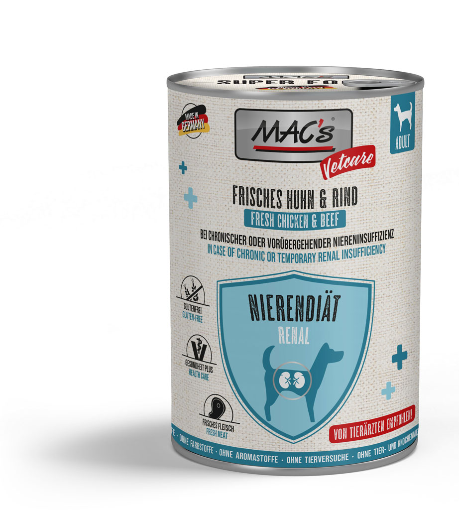 MAC's Dog Vetcare Nierendiät Huhn & Rind 400g
