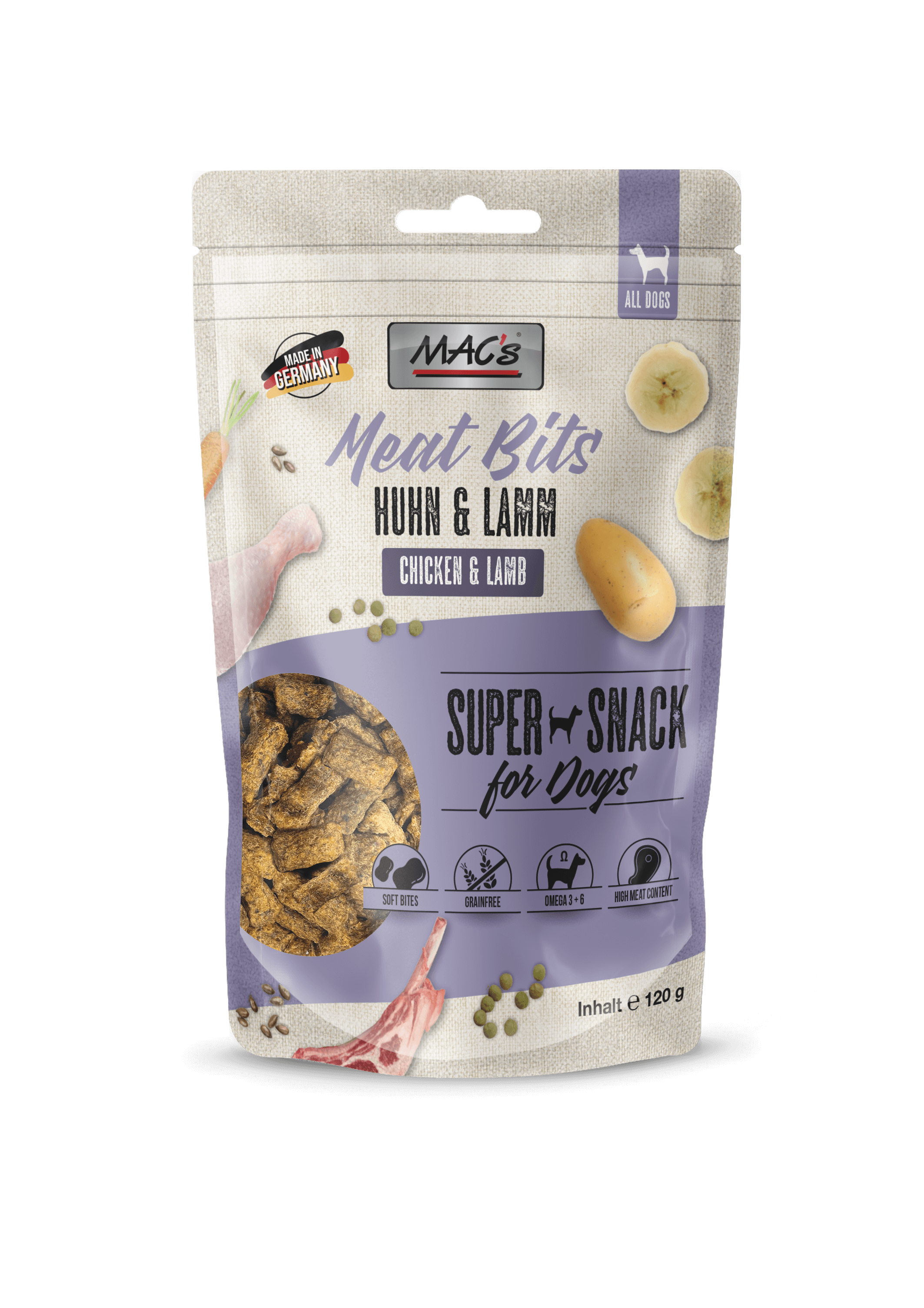 MAC's Dog Meat Bits Huhn & Lamm 120g
