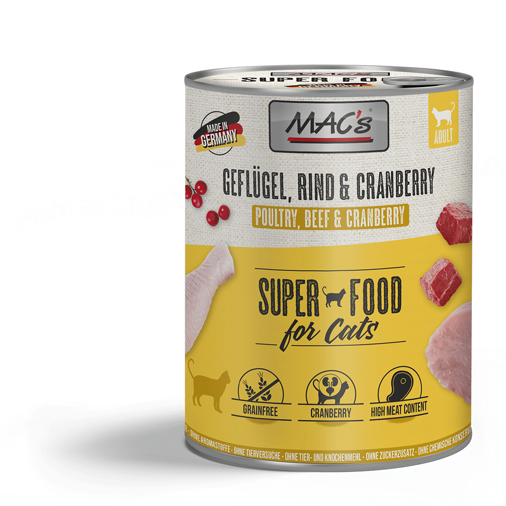 MAC's Cat Geflügel, Rind & Cranberry 800g