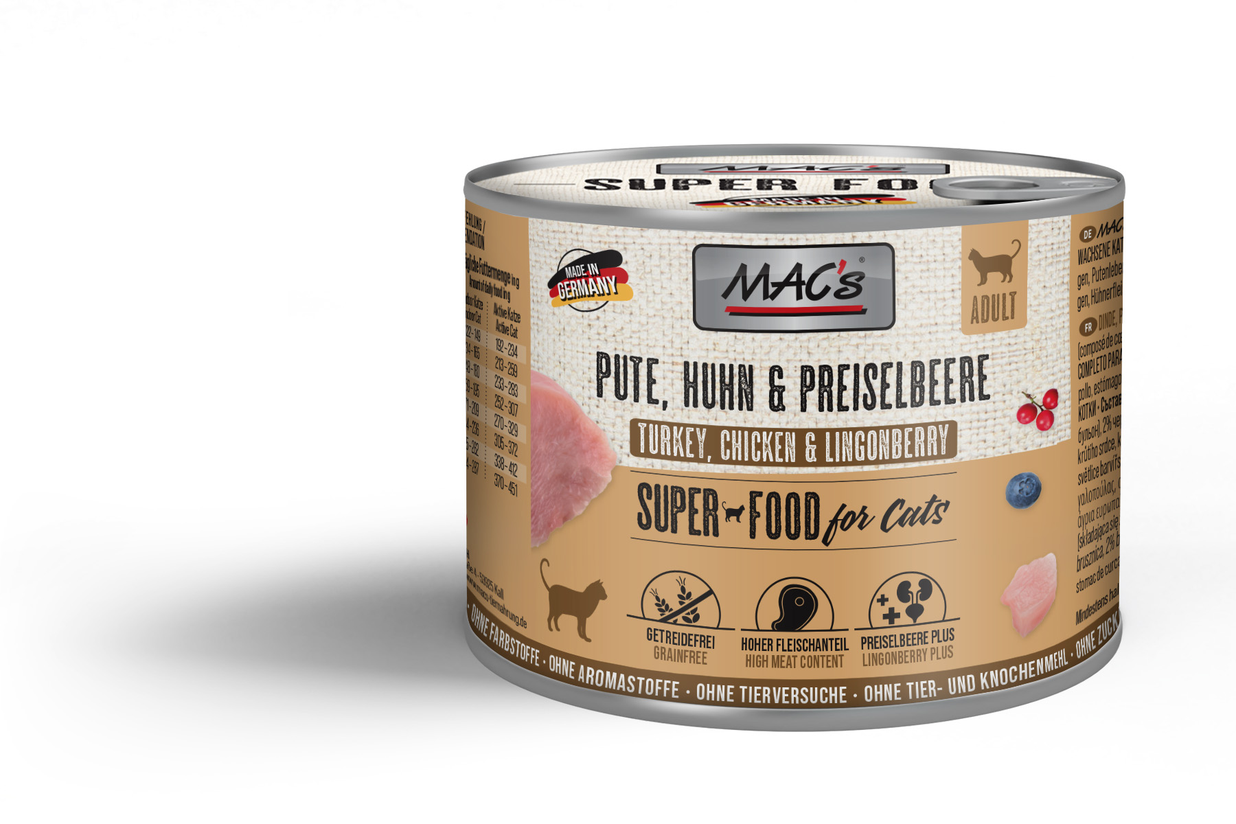 MAC's Cat Pute, Huhn & Preiselbeere 200g