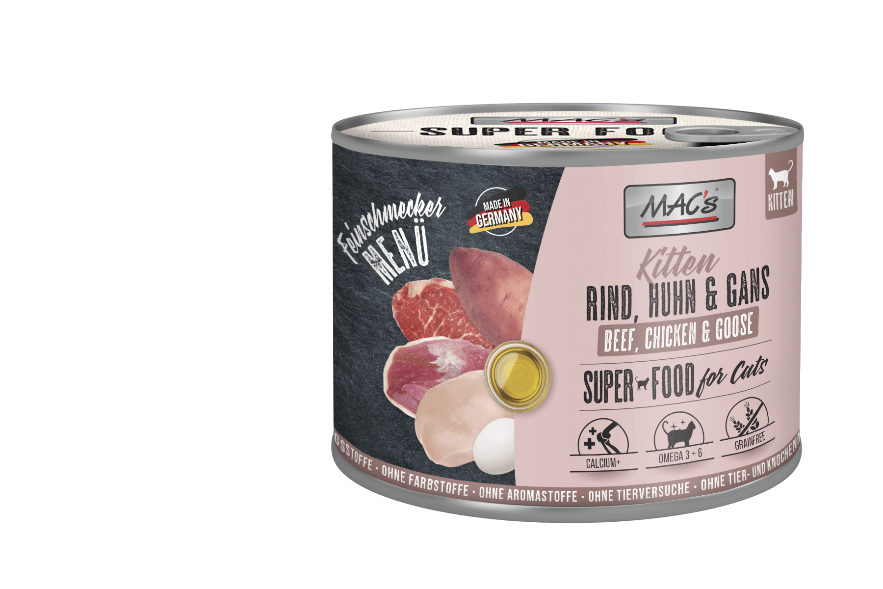 MAC's Cat Feinschm. Kitten Rind, Huhn & Gans 200g