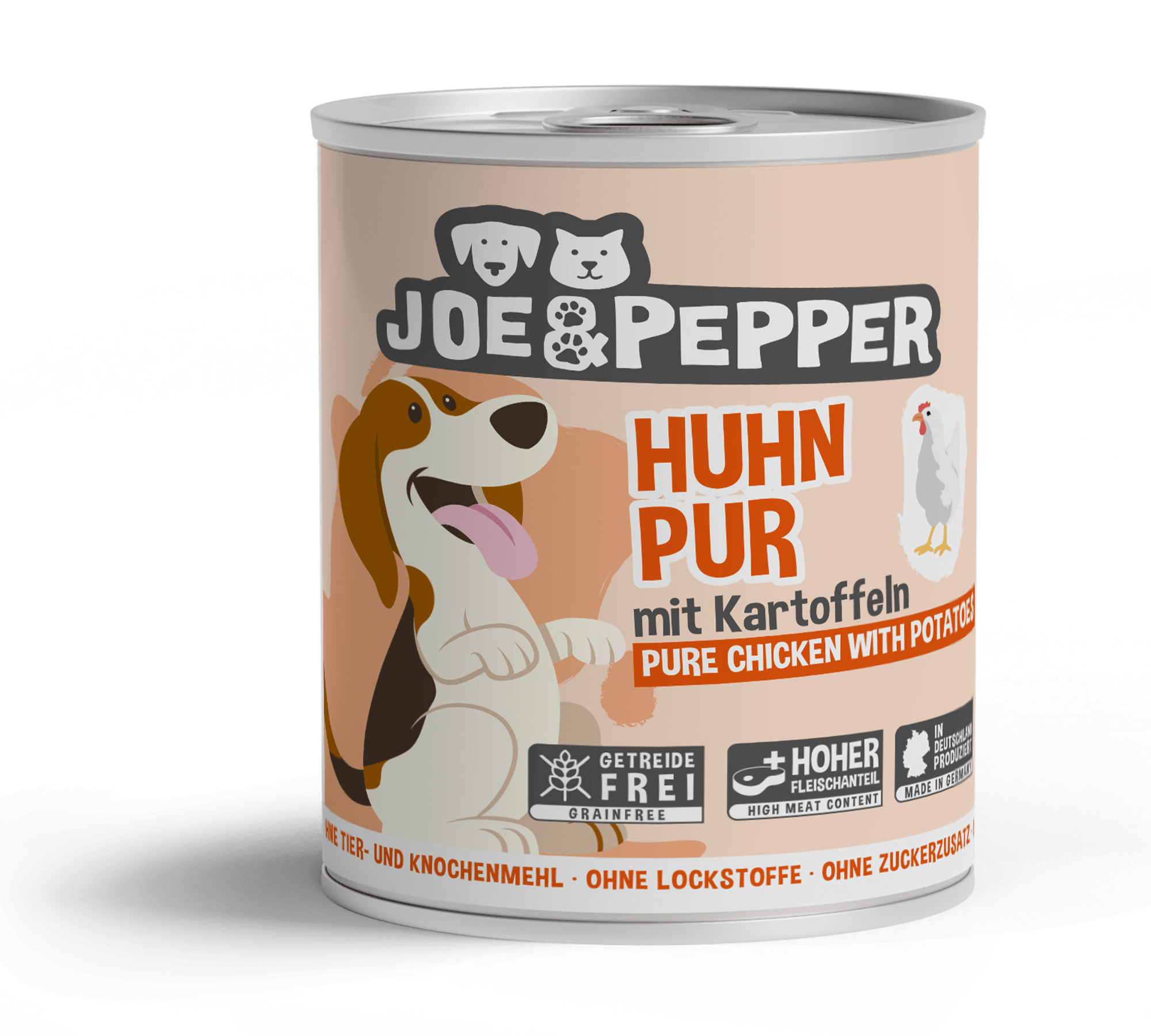 Joe & Pepper Dog Huhn pur mit Kartoffel 800g