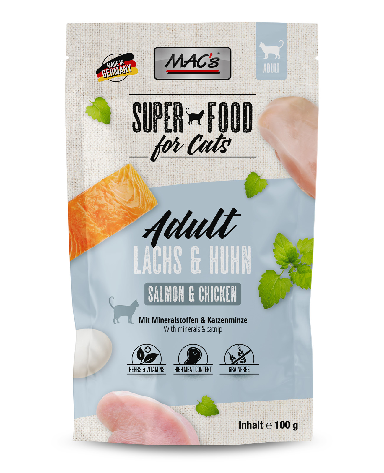 MAC's Cat Pouchpack Lachs & Huhn 100g