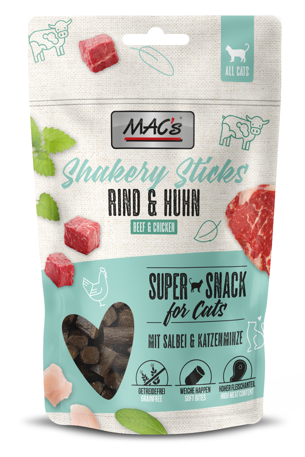 MACs Cat Shakery Sticks Rind & Huhn 50g