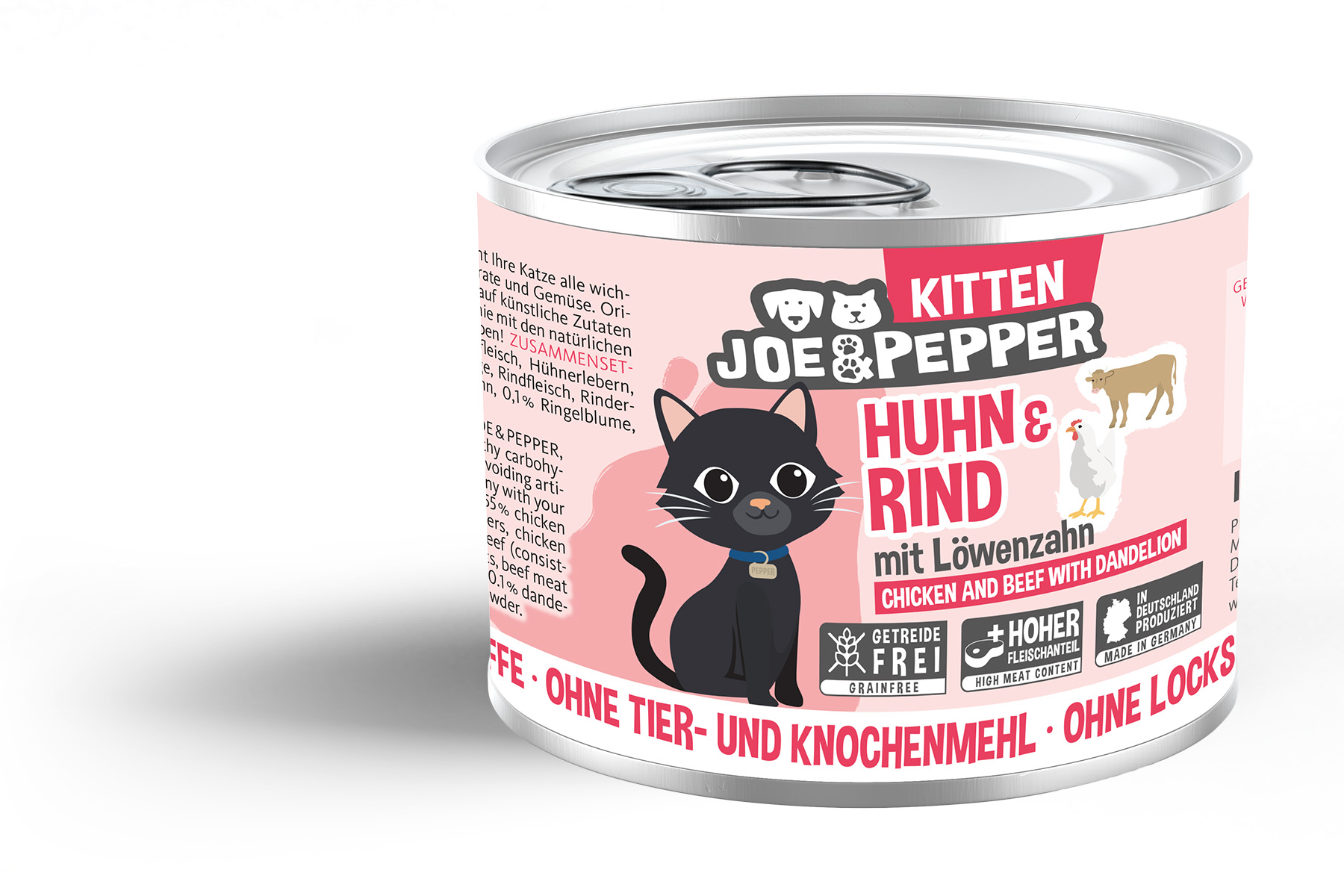 Joe & Pepper Cat Kitten Huhn & Rind 200g