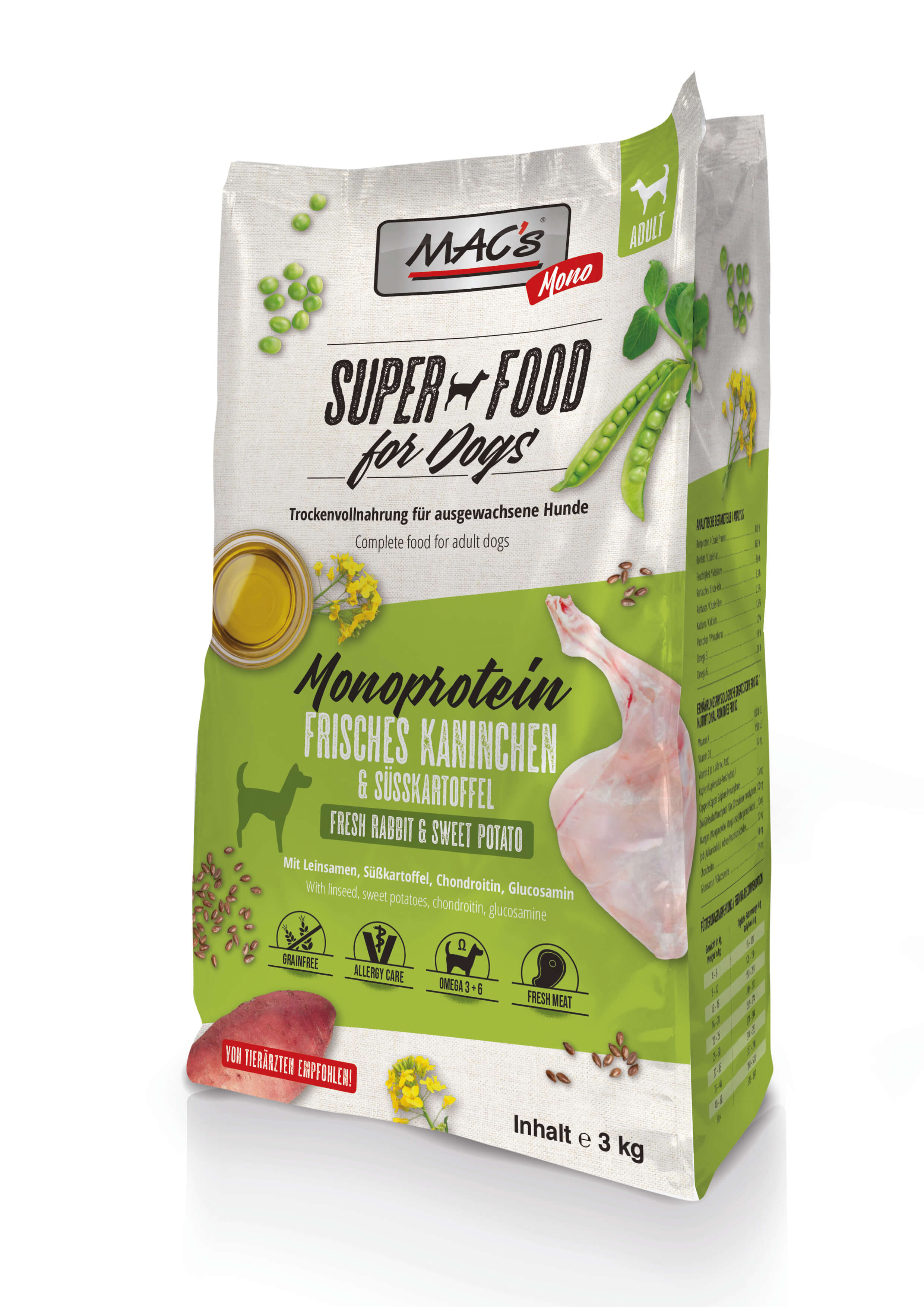 MAC's Dog Mono frisches Kaninchen 3kg