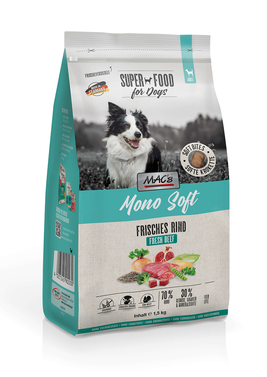 MAC's Dog Mono Soft - Frisches Rind 1,5kg