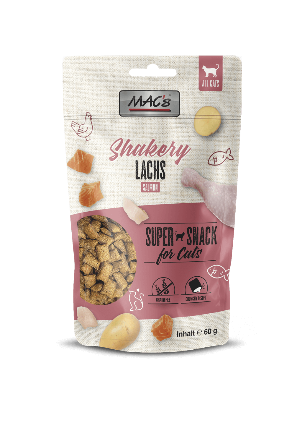 MAC's Cat Shakery Snacks Lachs 60g MAC's Cat Shakery Snacks Lachs 60g