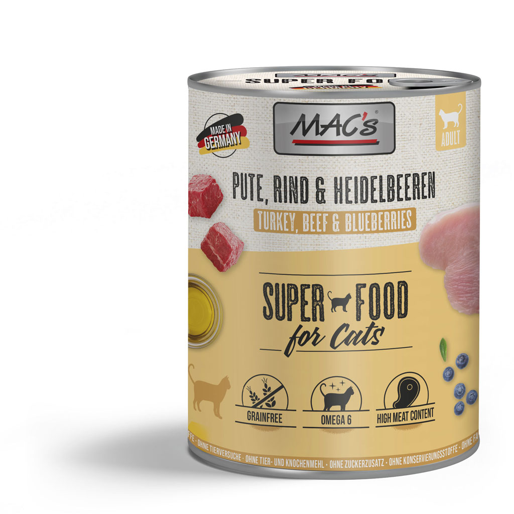 MAC's Cat Pute, Rind & Heidelbeeren 800g