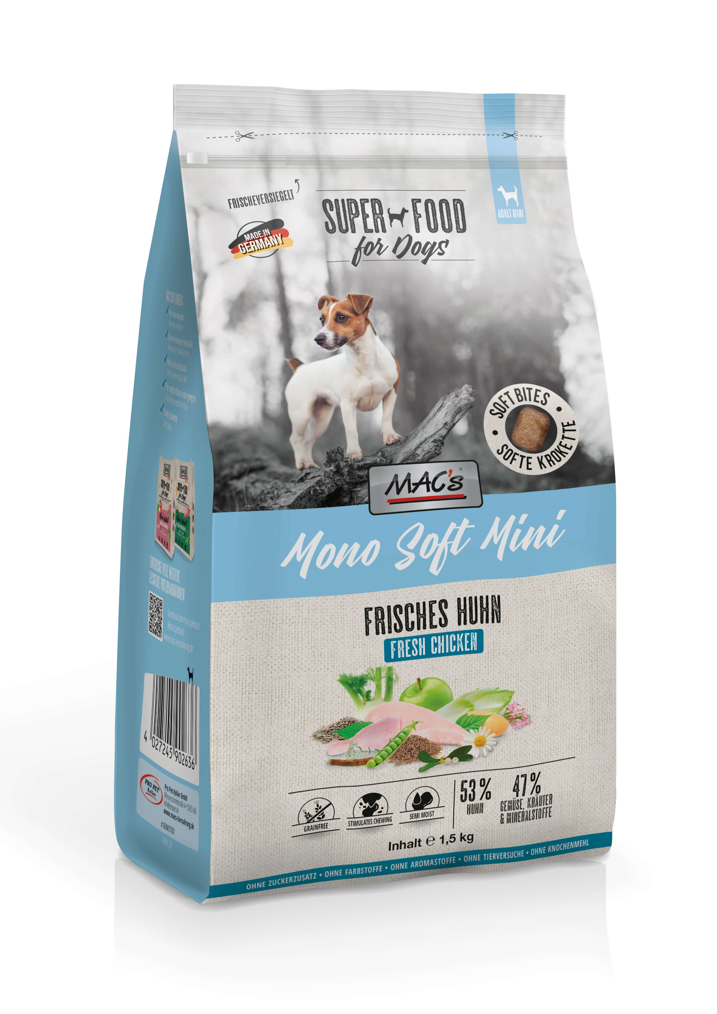 MAC's Dog Mono Soft Mini - Frisches Huhn 1,5kg