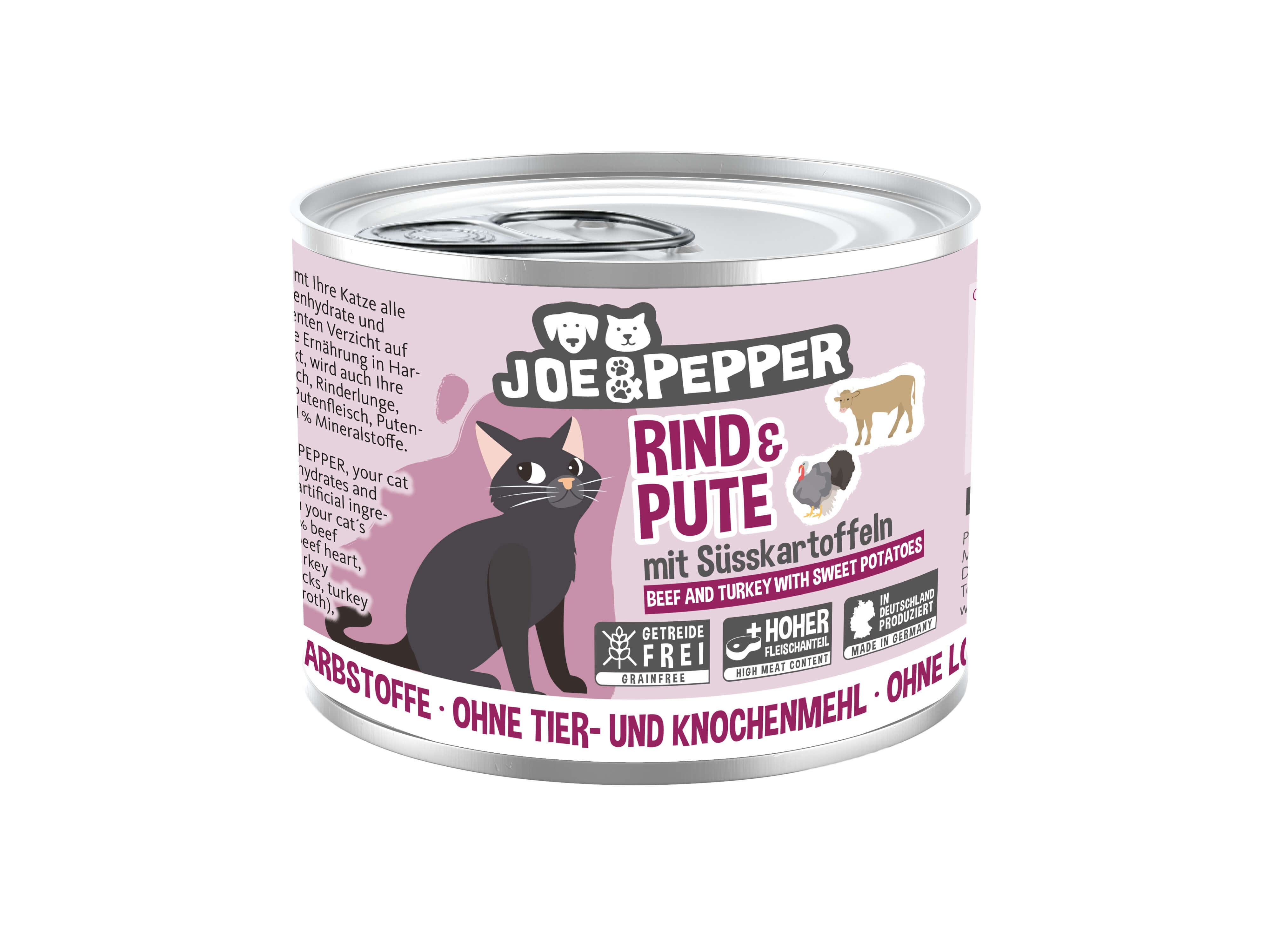 Joe & Pepper Cat Rind & Pute mit Süßkartoffel 200g