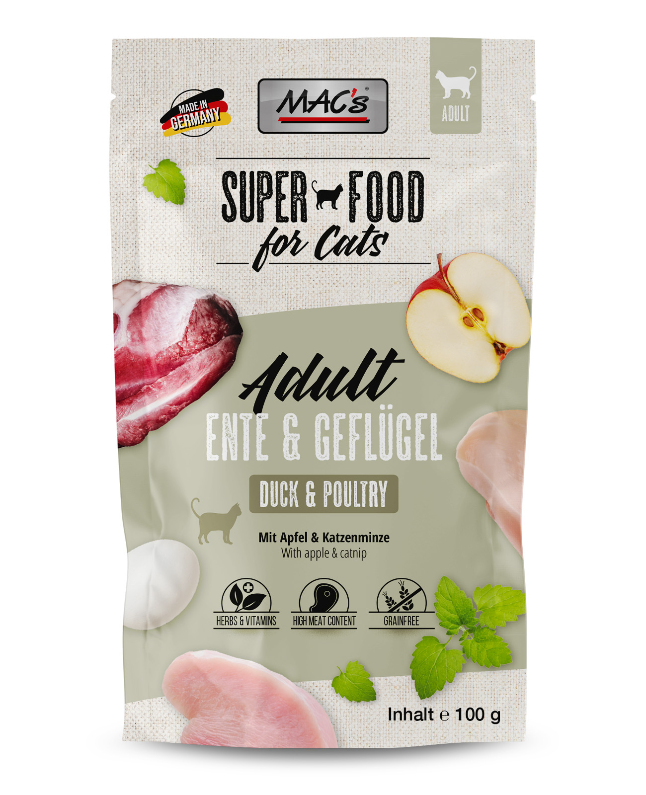MAC's Cat Pouchpack Ente & Geflügel 100g