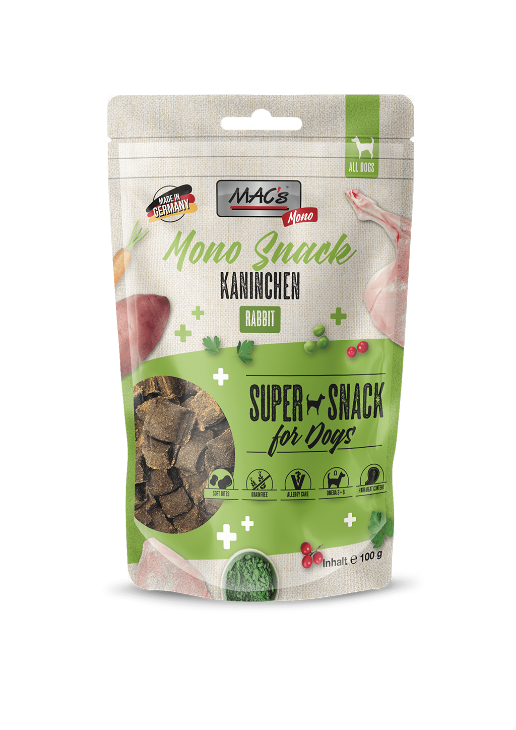 MAC's Dog Mono Snack Kaninchen 100g MAC's Dog Mono Snack Kaninchen 100g
