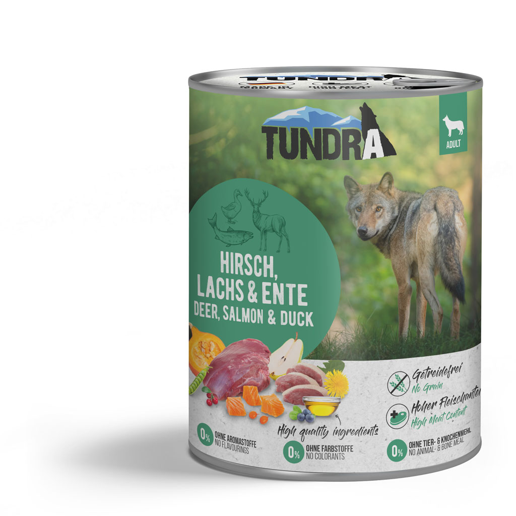 Tundra Dog Hirsch, Lachs & Ente 800g *NEU*