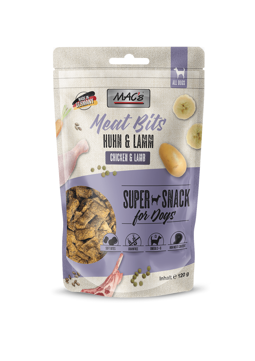 MAC's Dog Meat Bits Huhn & Lamm 120g