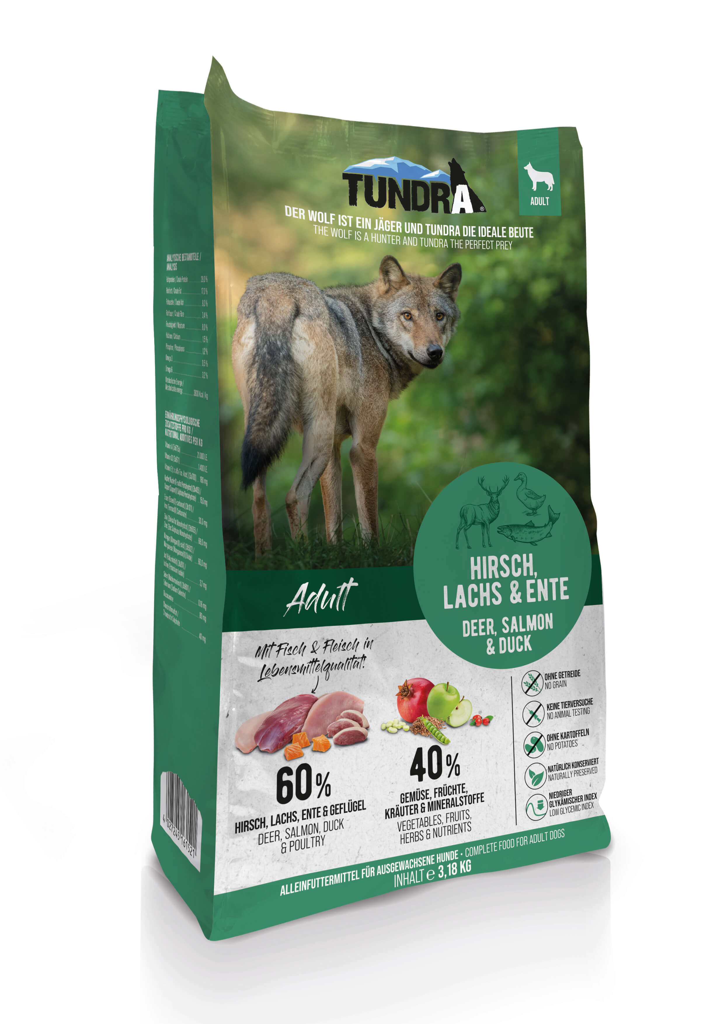 Tundra Dog Hirsch, Lachs & Ente 3,18kg