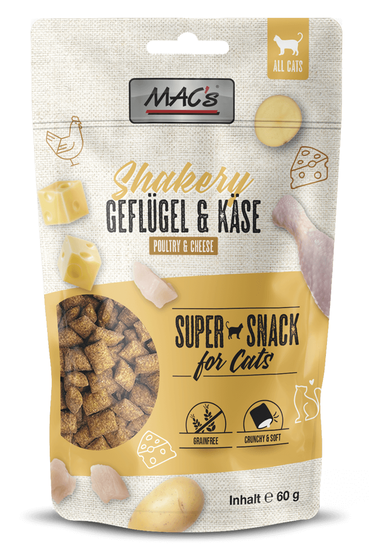 MAC's Cat Shakery Snacks Geflügel & Käse 60g