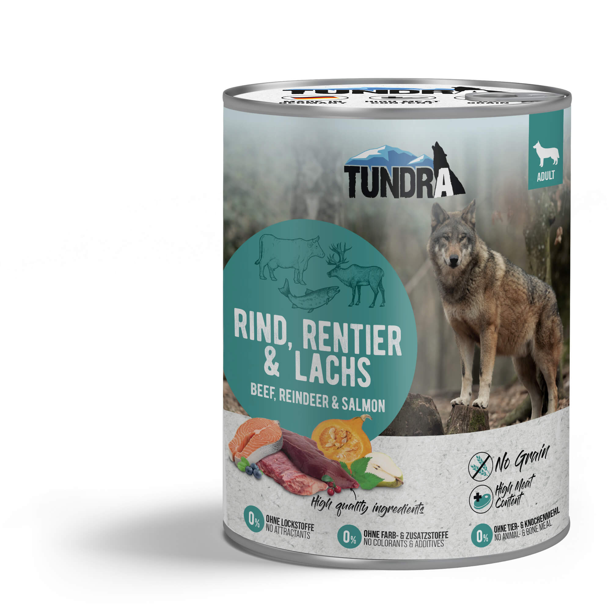 Tundra Dog Rind, Rentier & Lachs 800g