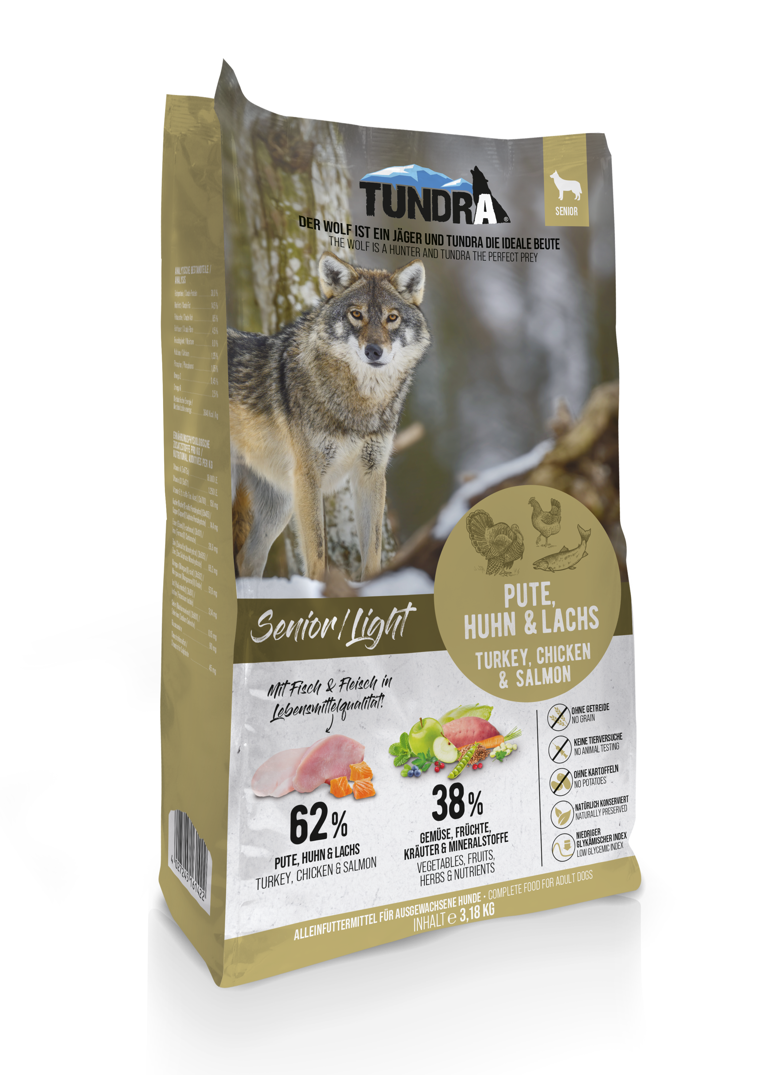 Tundra Dog Senior/Light Pute, Huhn & Lachs 3,18kg