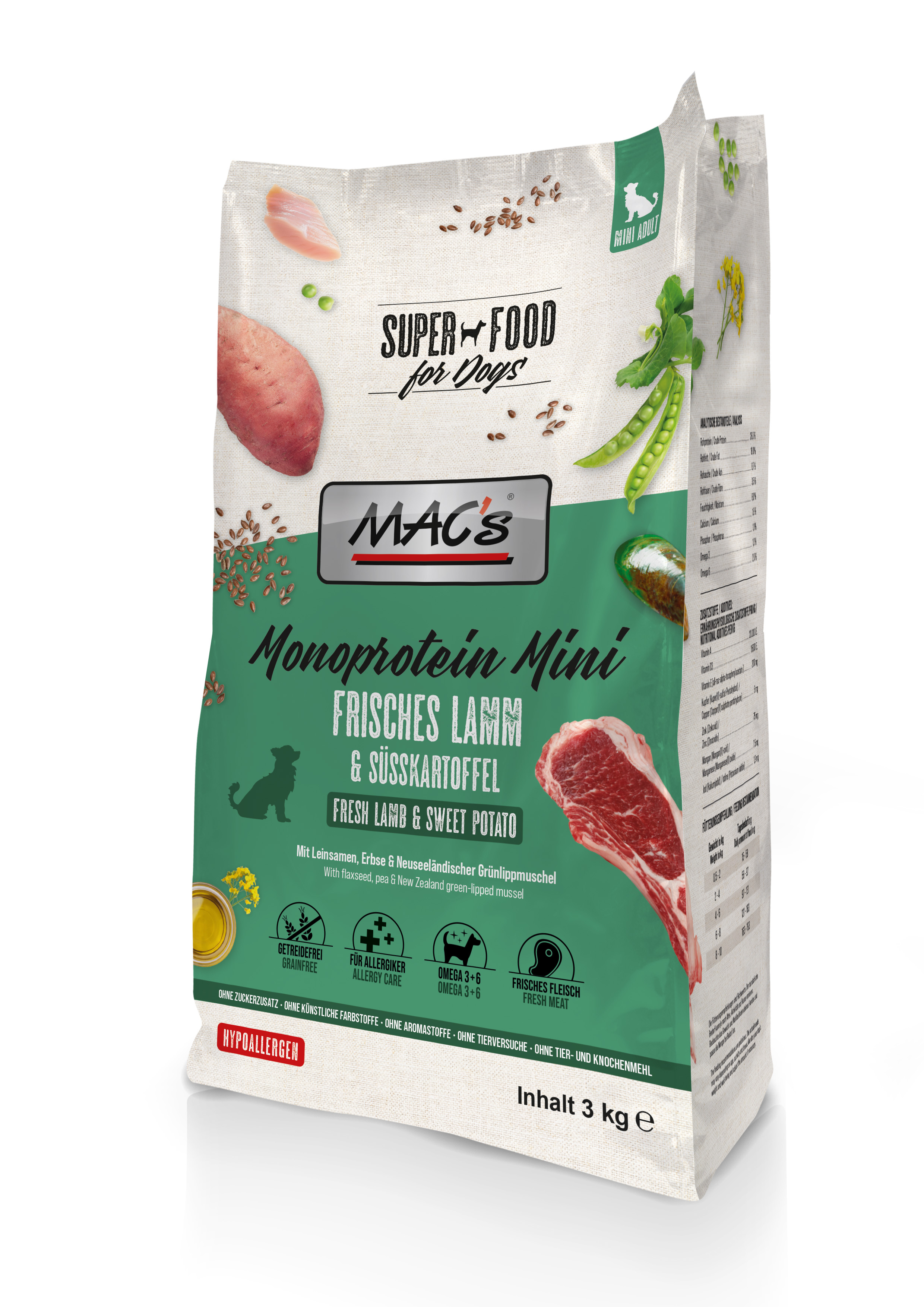 MAC's Dog Mono Mini Adult Lamm 3kg