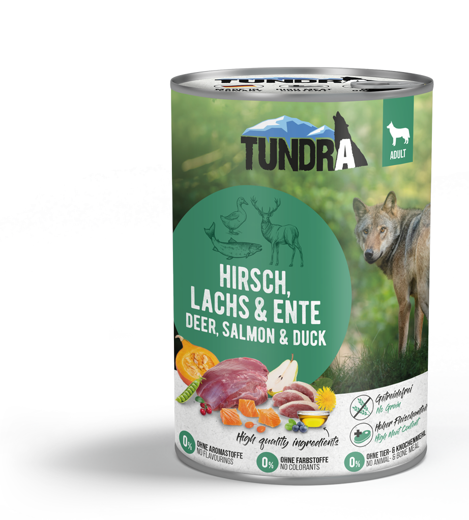 Tundra Dog Hirsch, Lachs & Ente 400g *NEU*