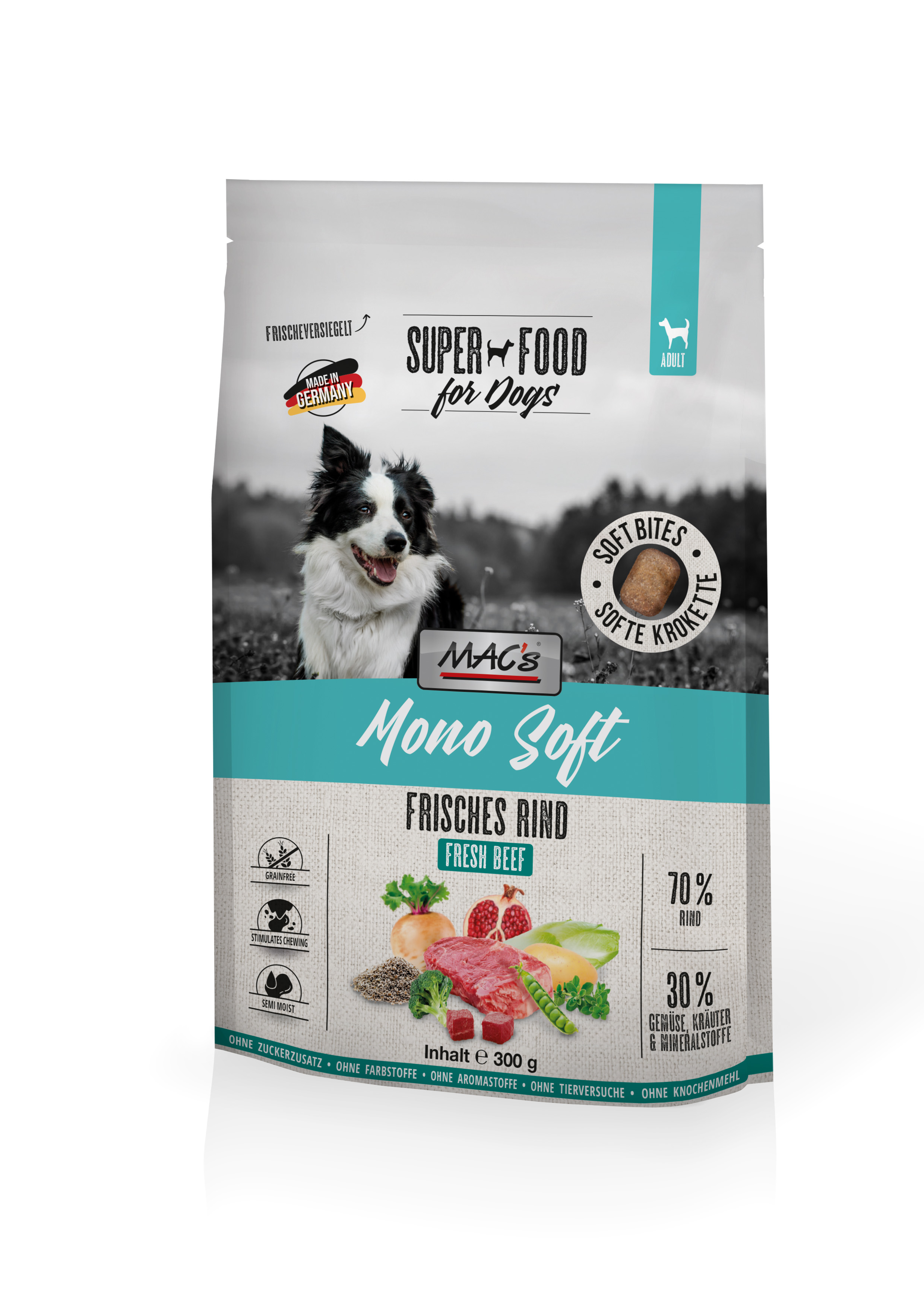 MAC's Dog Mono Soft - Frisches Rind 300g